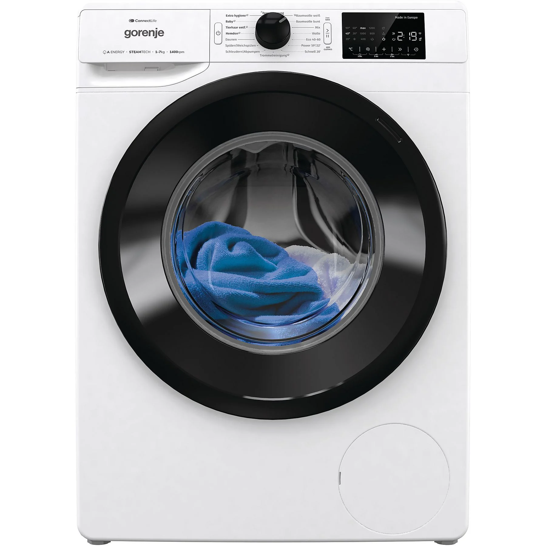 Machine à laver GORENJE WPNEI 74SA1TS (7 kg, 1400 tr/min, A) – Image 4